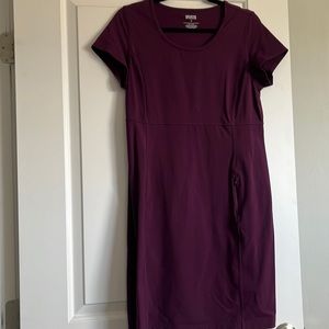 Duluth Women's NoGA Classic Short Sleeve Dress- Burgundy/ Medium